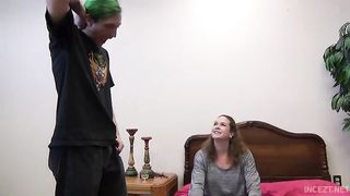 Mom gives son an old fashioned spanking