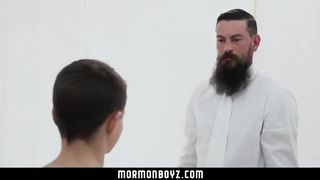 Mormonboyz - Older Man Fucks the Cum out of a Tiny Teen 