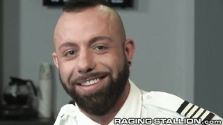 Hairy Muscle Hunk Arab Boy Pilot Rough Fucks Passenger 