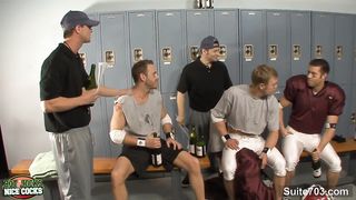Threesome jocks in locker room Tristan Jaxx, Drew Cutler