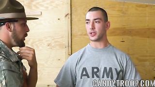 Army sergeant watches recruits fuck  at EveryDayPorn.co 