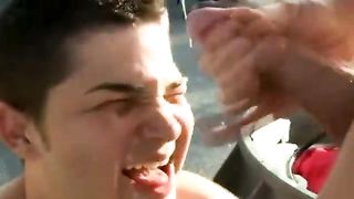 Sucking dick at tailgate party in public  at EveryDayPorn.co 