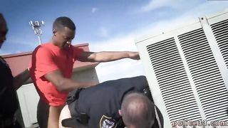 A black suspect is forced to fuck two cops after getting busted - Free Gay Porn 2