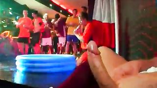 A competition of young stripping twinks seeing who can suck the best cock in the bar