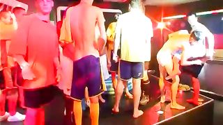 A big group of hunky men twinks and strippers having a hardcore orgy with lots of cock about