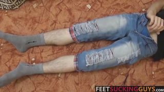 Twinks have the soles eaten during the frenzied fuck action - Gay Porn Video