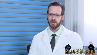 There hunky fit guys are having a visit to the fisting doctor to learn about deep anal fucking