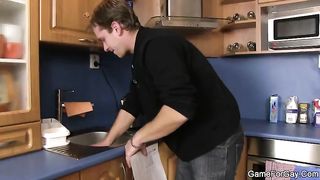 Plumber With man breed and use only amateur brown holes - Gay Porn Video