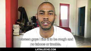 LatinLeche - Latino Stud Crams two Cocks in his Mouth 