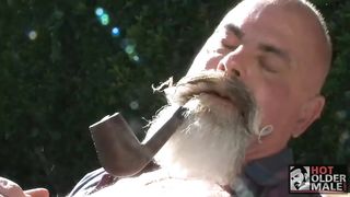 Pig Daddy Steve -Titpig- Hurley Fucks Christian Mitchell in Outdoor Sling 