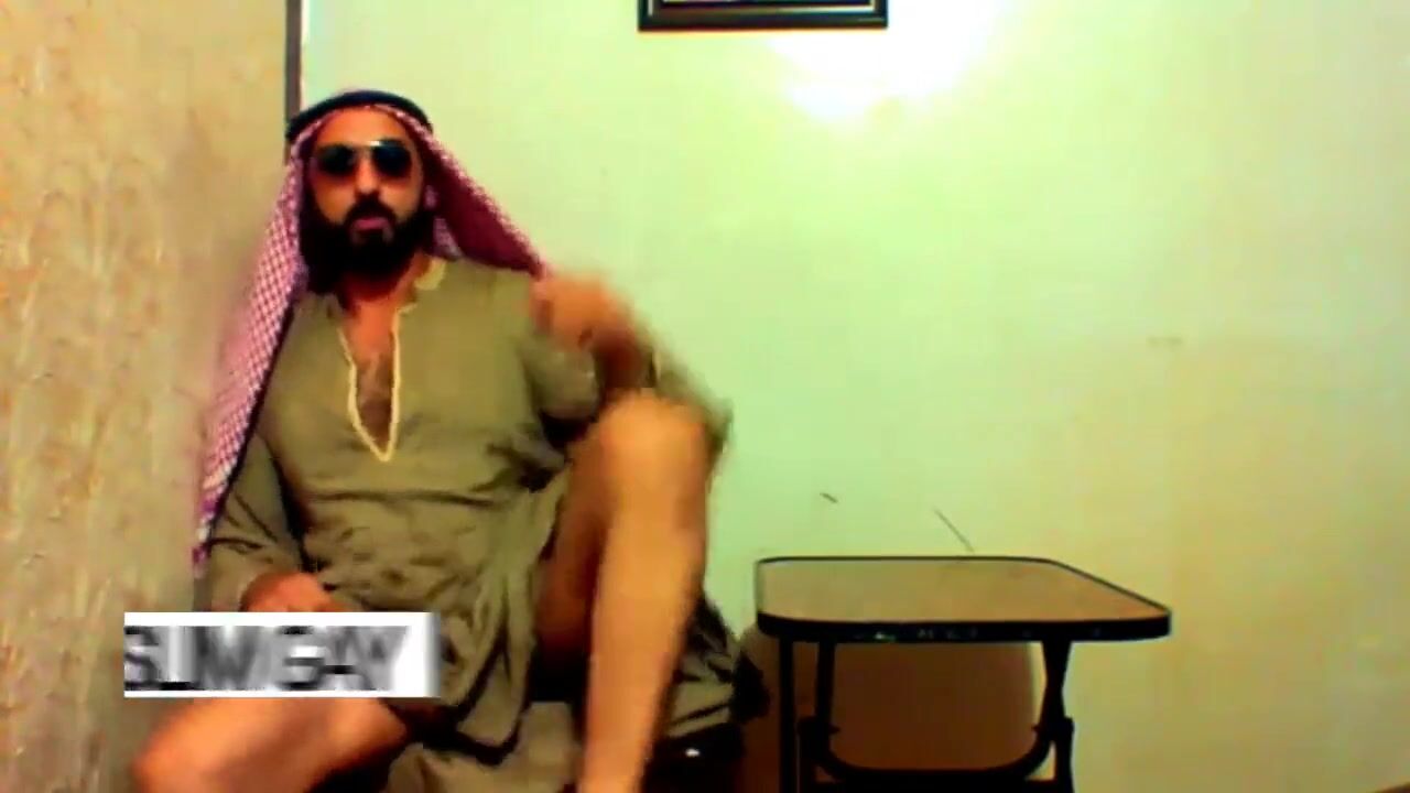 Arab Gay Libya's Most Vicious Fucker, Caught While Cumming. Hashim's Naked and Hard Under His Djellabah
