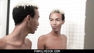 FamilyDick - Hot Identical Twins Jerk off Side by Side 