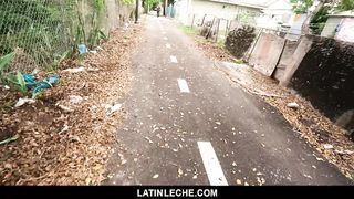 LatinLeche - Latino gets Barebacked Outdoors 