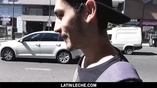 LatinLeche - Cute Straight Latin Guy Stopped on the Street and Paid to Suck 