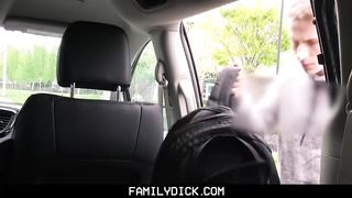 FamilyDick - Muscle Bear Dad Fucks Boy in Car for Smoking 