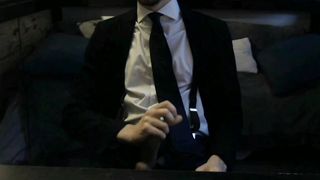Cumshot in Suit and Tie after Work Otastiff