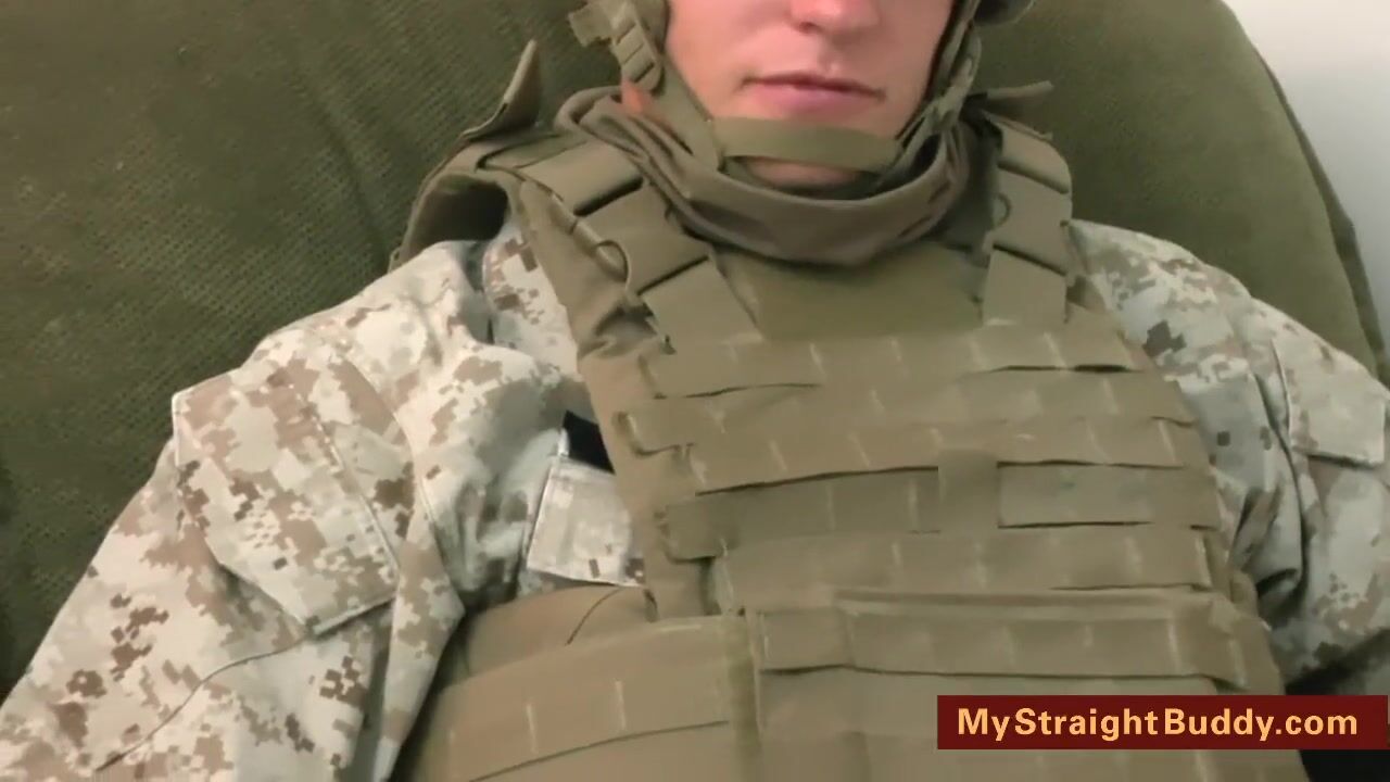 Marine Cpl Tom Gets Blowjob in Uniform