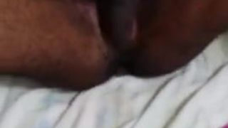 Sexy jamaican cum play with his ass.