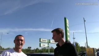 CZECH HUNTER 378 - two Guys get Picked up from the Road to Enjoy a Threesome BIGSTR