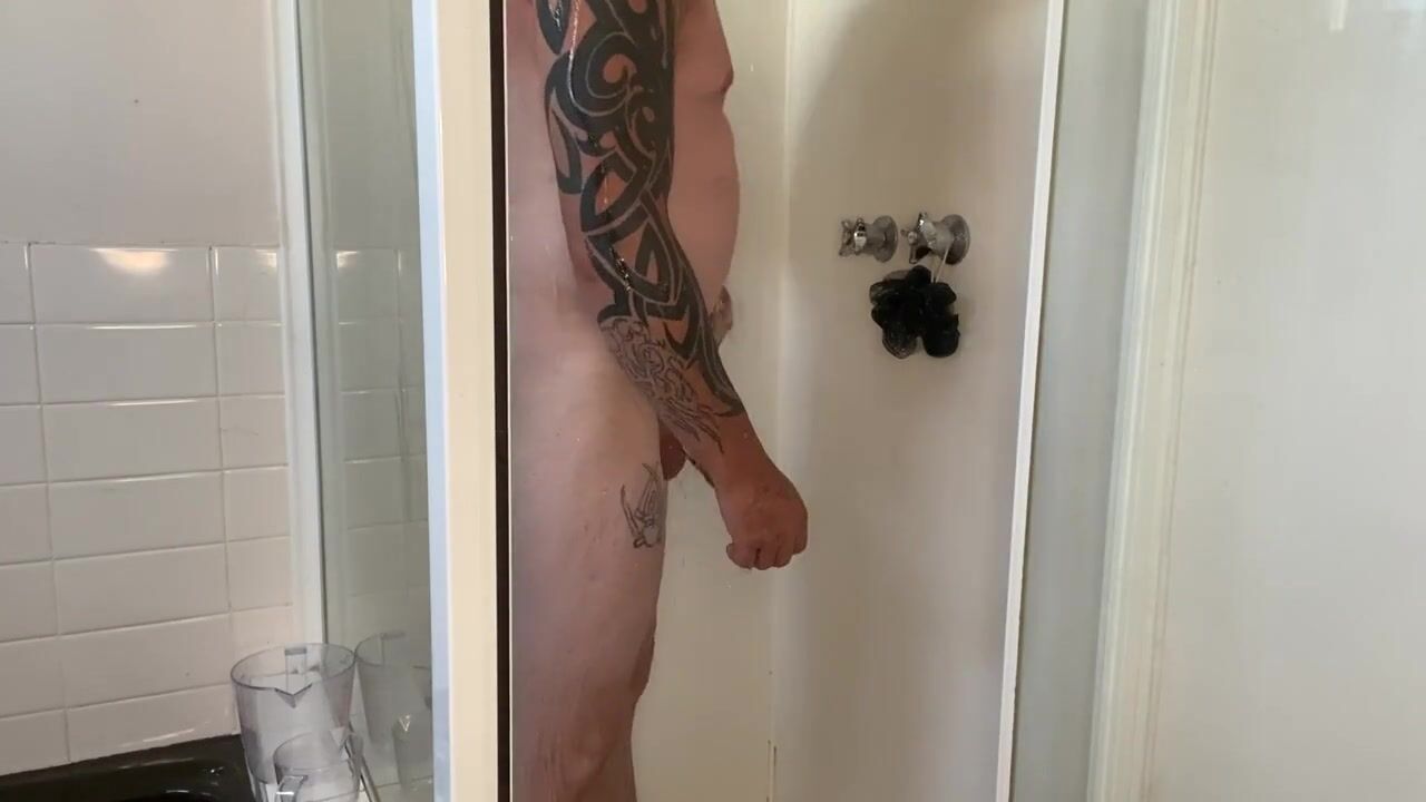 Solo Masturbation and Anal Play in Shower