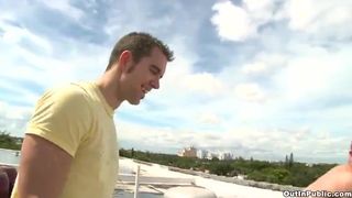 Out In Public - Rooftop  - Free Gay Porn