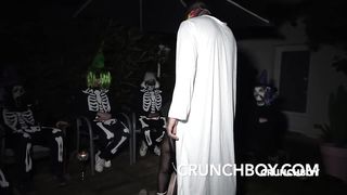 FUCKED BAREBACK FOR the halloween ceremeony with submission extrem in public for dimitri crunchboy 720p