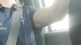 Awesome cumshot while driving to work pattymelt07 