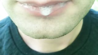 Showing cum load in mouth and swallowing - Solo cum play after getting cum in mouth Idmir Sugary 