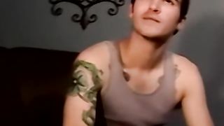 Inked thug Wrench sucked off while rubbing his big cock indiebucks