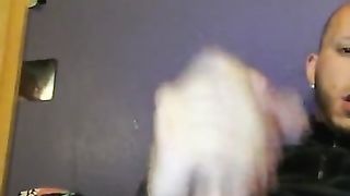Throbbing Big White Cock Jacking Off on my friends bed while she’s gone¡ BigdDickDoobie