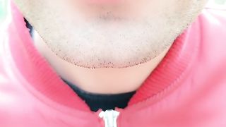 Foamy cum play on lips after being mouth fucked outdoor Idmir Sugary 