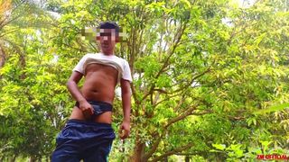 Desi gay boy doing masturbation on the public place
