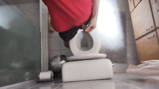 twink peeing in grandmas toilet  recorded from the top nathan nz