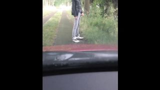 Pissing in Public on a Car smellmydick