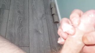 BIG WHITE COCK COVERED IN CUM ⁄ STRAIGHT GUY PLAYS WITH WET STICKY COCK END EvilTwinks