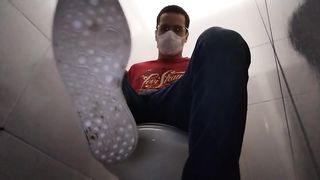 seated in the public toilet to show my dirty shoes nathan nz 2
