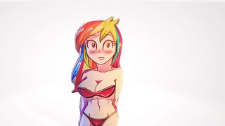Rainbow Dash with Gorgeous Tits [My 3D Animation Free] YR Lesnik
