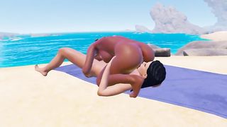 Lesbian Uncensored Animation 60 FPS ¦ Nudis beach YR Lesnik