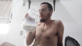 Gainer boy drinking a lot milk nathan nz