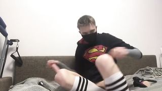 A young twink fucks himself with a dildo and ends up CuteFemboy125