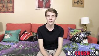 Cute little twink enjoys his solo cock and dildo time Boy Crush 2