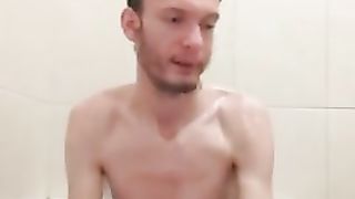 Very skinny fresh out bath teen stretches his sexy perfect skinny body Peter bony