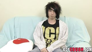 Emo twink pulling his sweet cock during sex interview Boy Crush 2