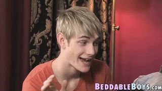 Blonde twink Preston Andrews rimming and pounding cute gay Gay Life Network