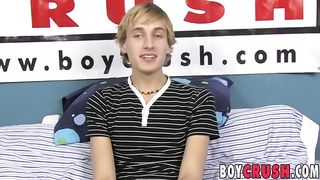 Blond twink dildo fucking himself during solo masturbation Boy Crush