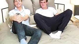 Kinky British twink gets cock sucked in passionate sixtynine Blake Mason