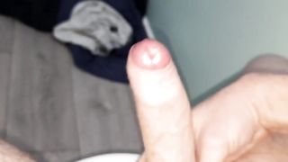 Slowly Jelqing My Uncut Cock ⁄ Edging Until Ejeculation, Cum Spilling Out EvilTwinks