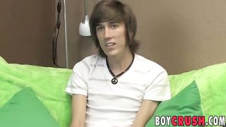 Horny twink Kurt Starr jerking off his cock after interview Boy Crush - SeeBussy.com