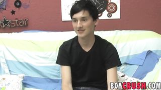 Twink interviewed before he strips and works his ass Boy Crush - SeeBussy.com