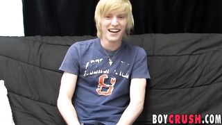 Barely legal twink is eager to stroke his dick on the casting Boy Crush - SeeBussy.com